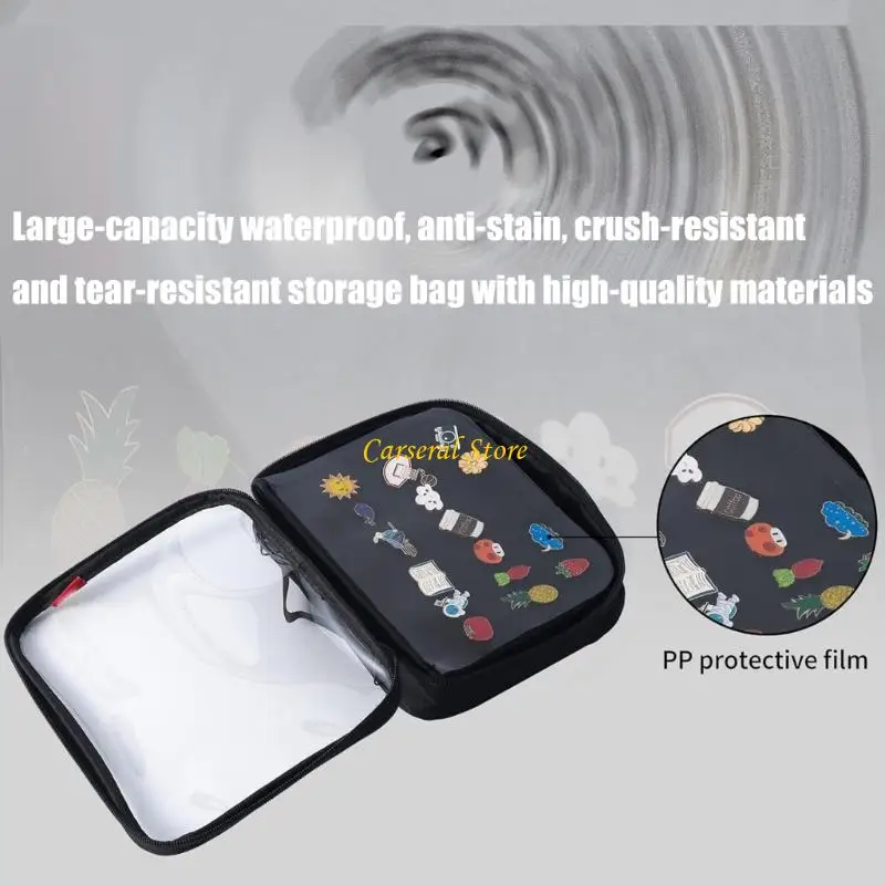 M4yf旅行に優しいバッジホルダーブック6透明ページコンパクトピンコレクターオーガナイザーイベントとコレクションに最適