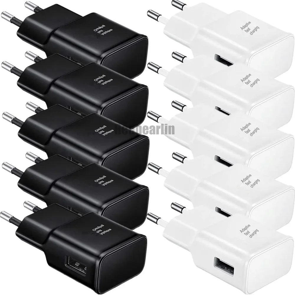 10pcs Fast Quick Charging QC3.0 5V 2A EU AC Home Travel Wall Charger Adapters For Samsung Galaxy S10 S20 S22 S23 Note 20 htc lg