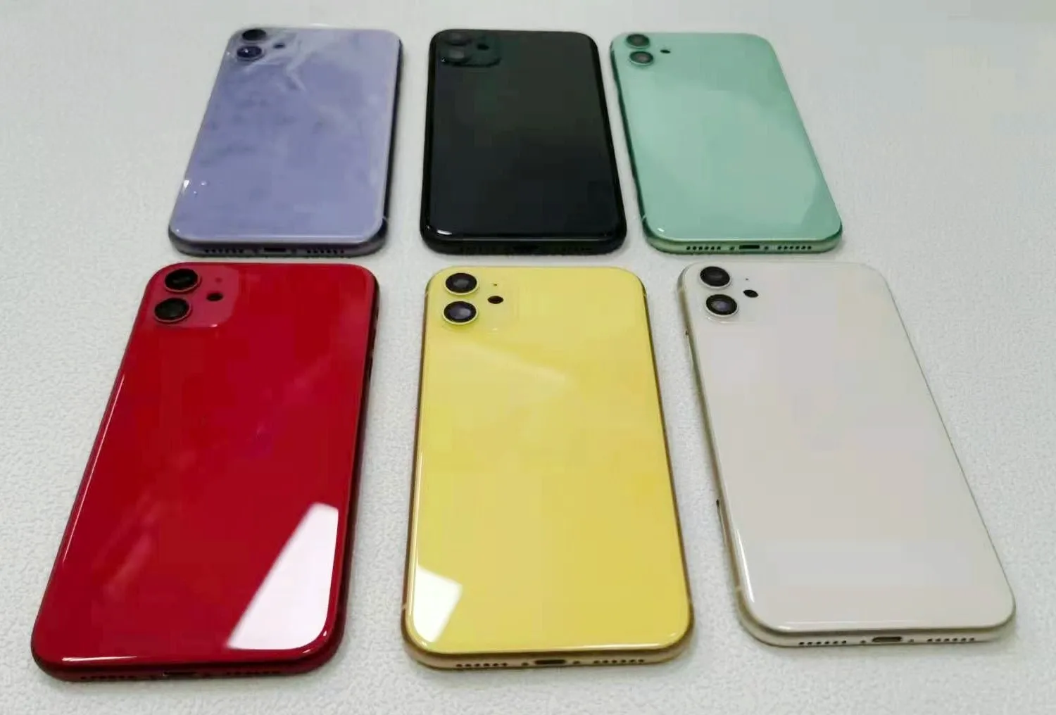 For iPhone 11 Battery Back Housing Back Cover + Mid Chassis Frame+SIM Tray+Side Key 11 Case Replaced 11 shell Back Housing