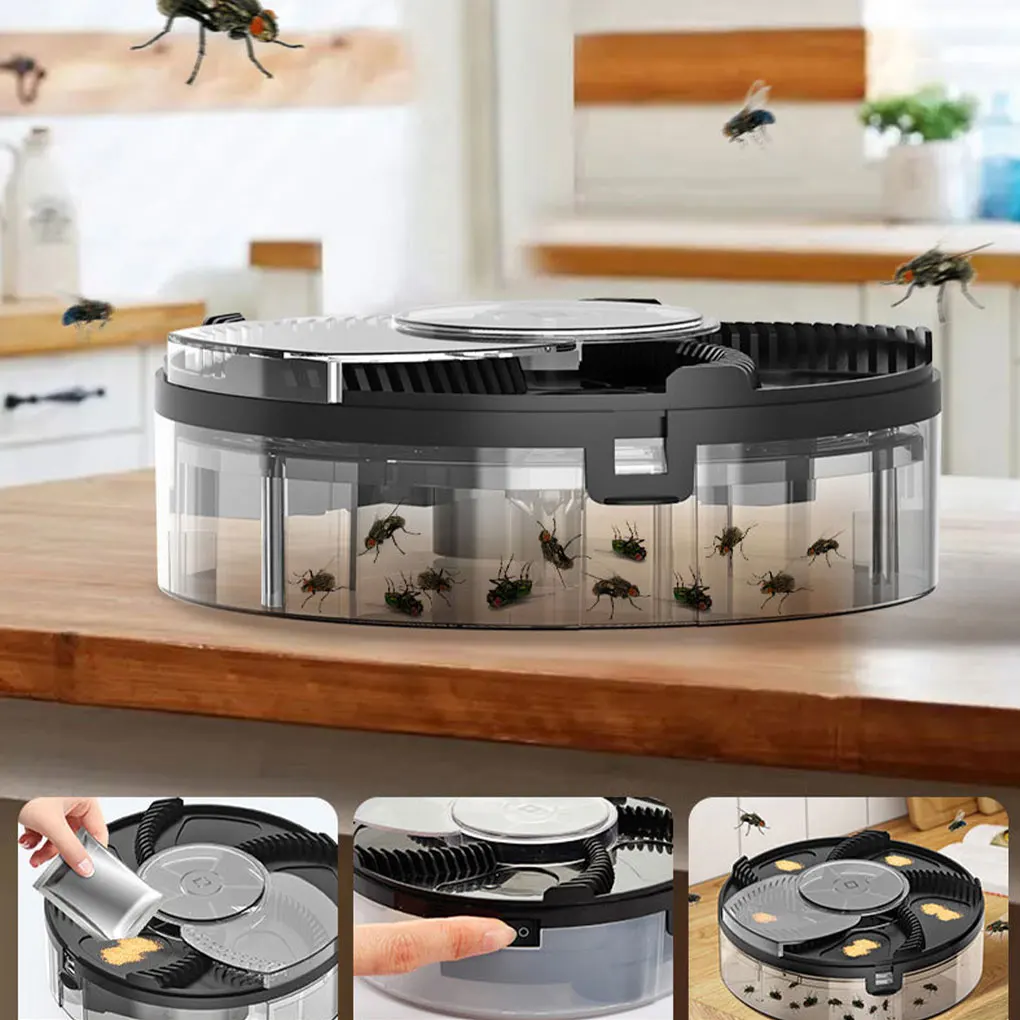 

Silent Operation Flycatcher Odorless And Wide Application Rechargeable Fly Trap Easy To Safe