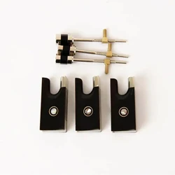 4/4 Violin Bow Frog Quality Ebony 3 Sets Ablone Full Lined Nickel Silver Double Paris Eye Violin parts Accessories
