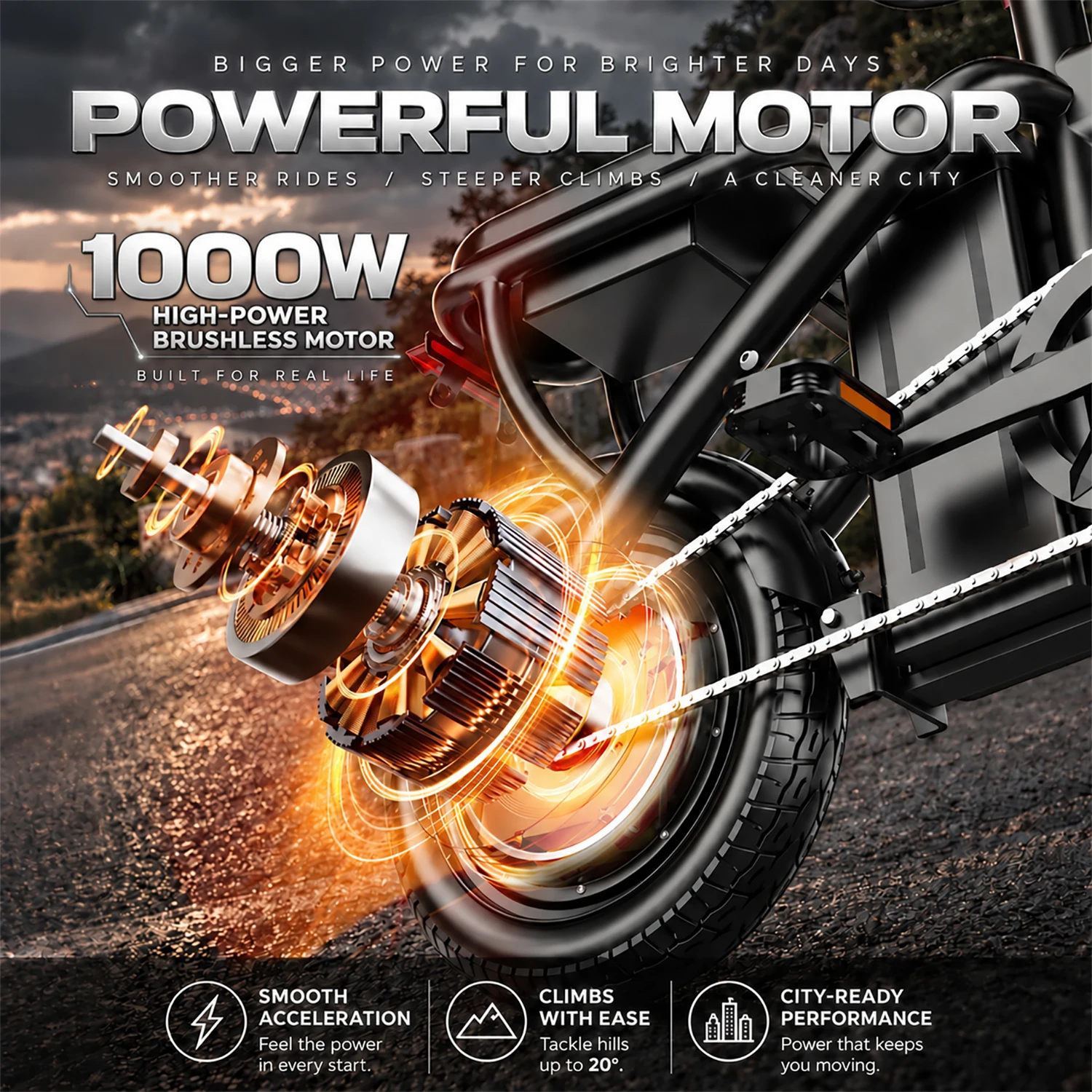 ASKGO Foldable Electric Bicycle for Adults & Teens, 750W Peak Power City Ebike, 14-inch Portable E-Bike, UL2849 Certified Battery, Max 20MPH Speed, Up to 25 Miles Riding Range, Dual Disc Brake System, 3 Speed Levels