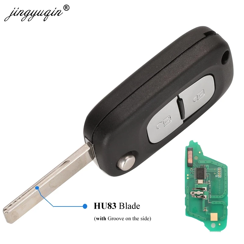 jingyuqin 433MHz FSK PCF7961A ID46 Flip Remote Key For Renault Clio III Clio 3 Kangoo Master Modus Twingo 2006-2016 7701210033