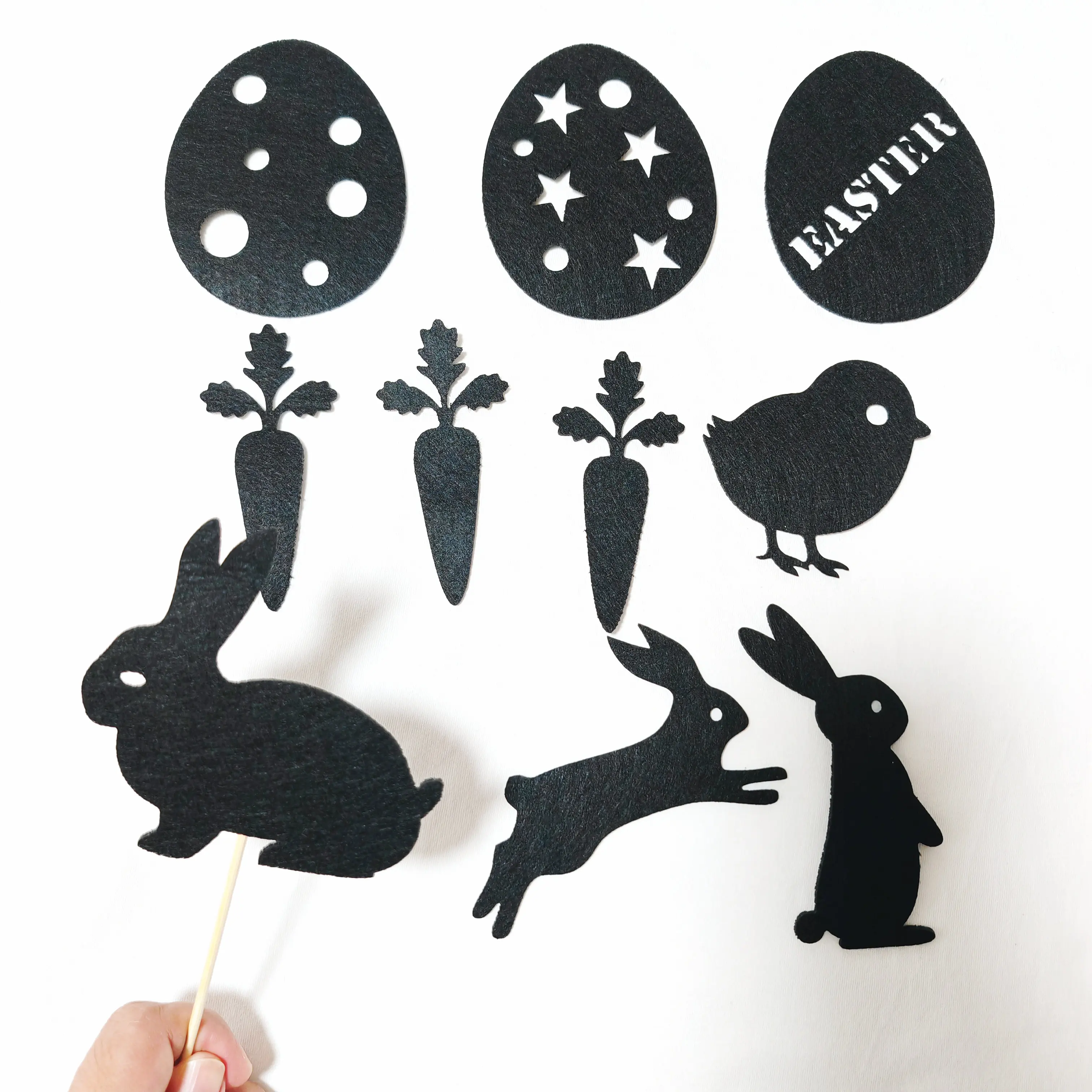 Easter Shadow Puppetry Children's Storytelling Accessories Early Education Toys Birthday Party Gifts