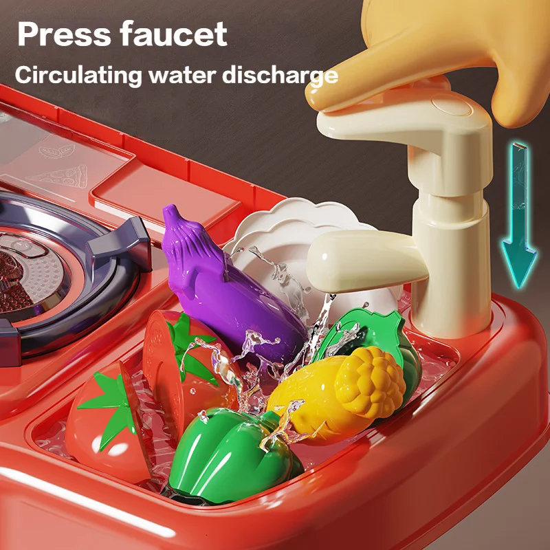 Children's Kitchen Stove Toy Play Home Cutlery Simulation Kitchenware Cooking and Cooking Set