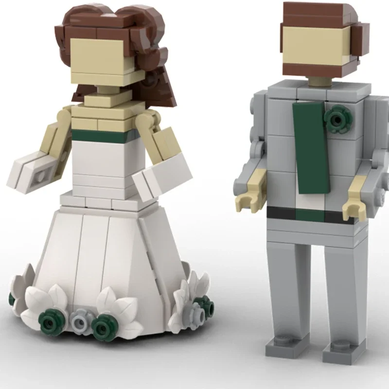 

118pcs MOC Wedding party Bride and Groom Minilander Building Blocks Christmas Gift Children's science experiment sets