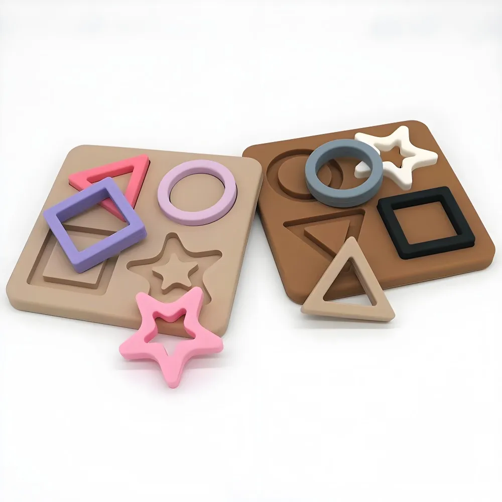 Siliconen vormherkenningspuzzel voor kinderen Educatief speelgoed Vroeg leren Grafische verlichting Leuke hersenkraker Cadeau
