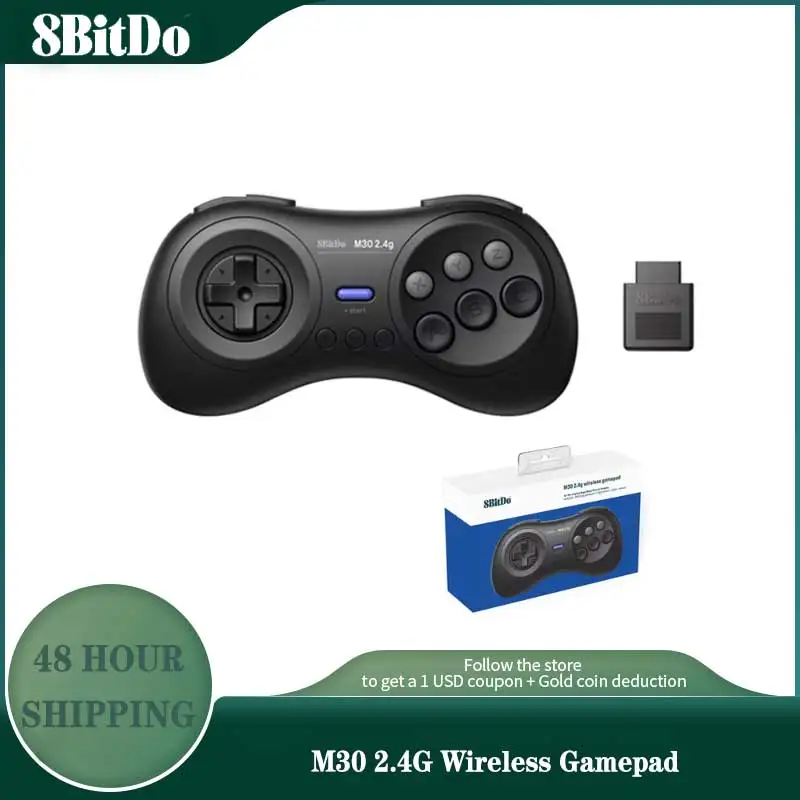 8BitDo M30 2.4G Wireless Gamepad for the Original Sega Genesis and Sega Mega Drive - Sega Genesis