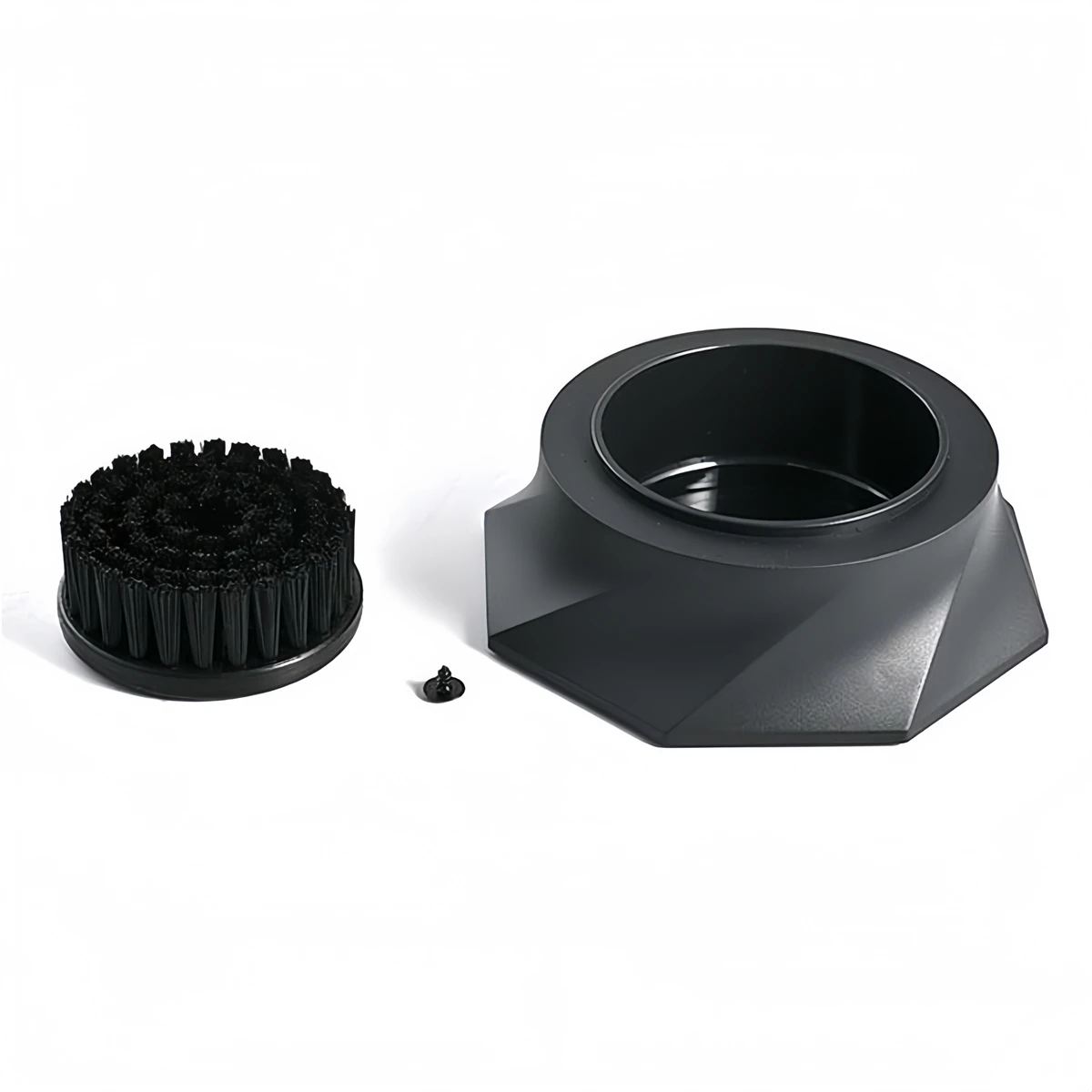 Plastic Espresso Needle Distributor Brush with Rotating Cleaning Head and Nylon Bristles for Coffee Machine Maintenance