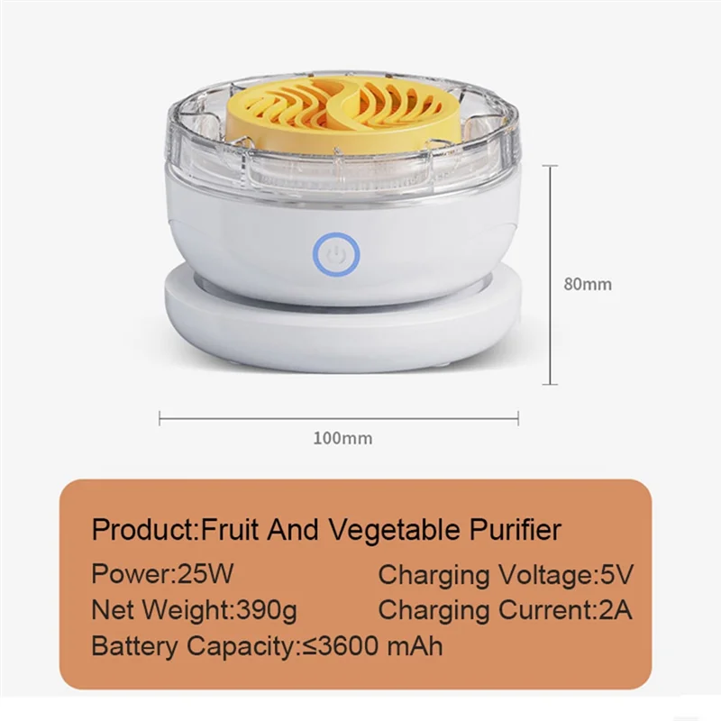 B47B-Household Multifunctional Purifier Fruit And Vegetable Cleaner Grains Seafood Meat Disinfectant Machine