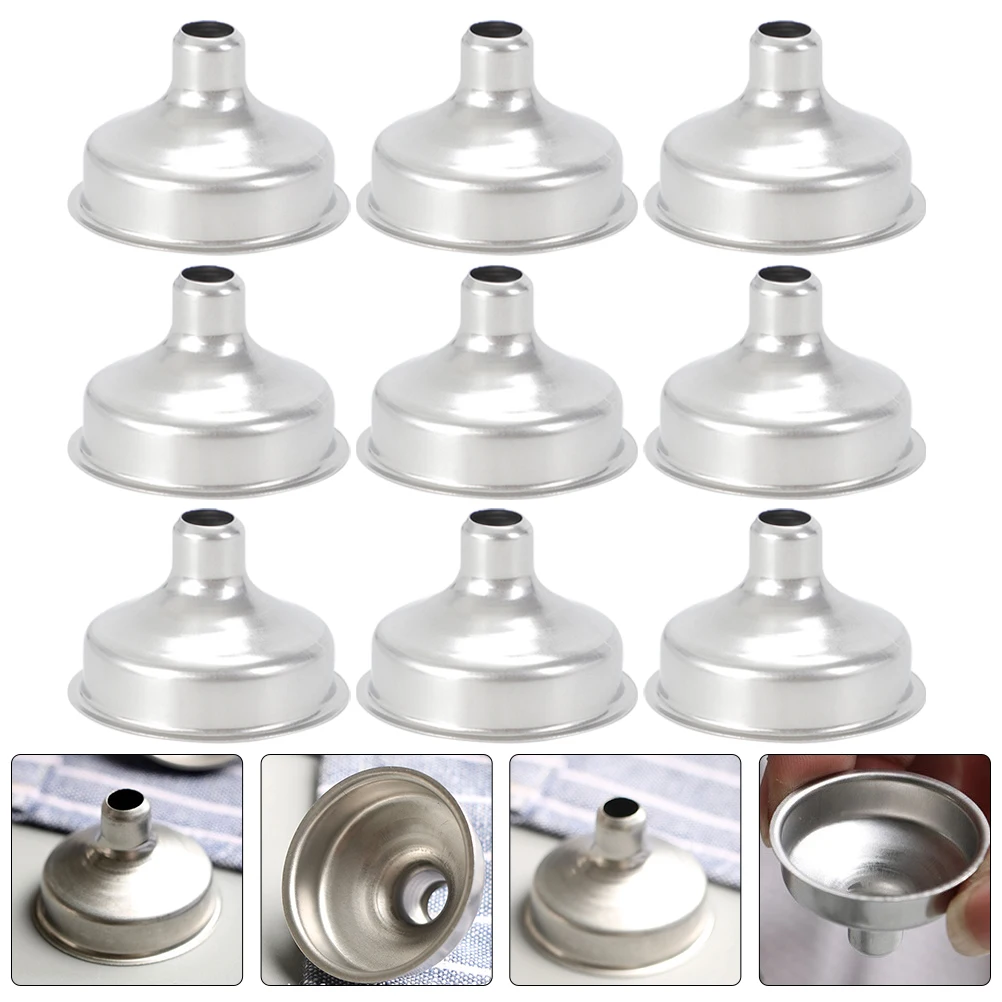 

12 Pcs Stainless Steel Funnel Canning Funnels for Wide Regular Jars Easy Travel Reusable Kitchen Bar Tools