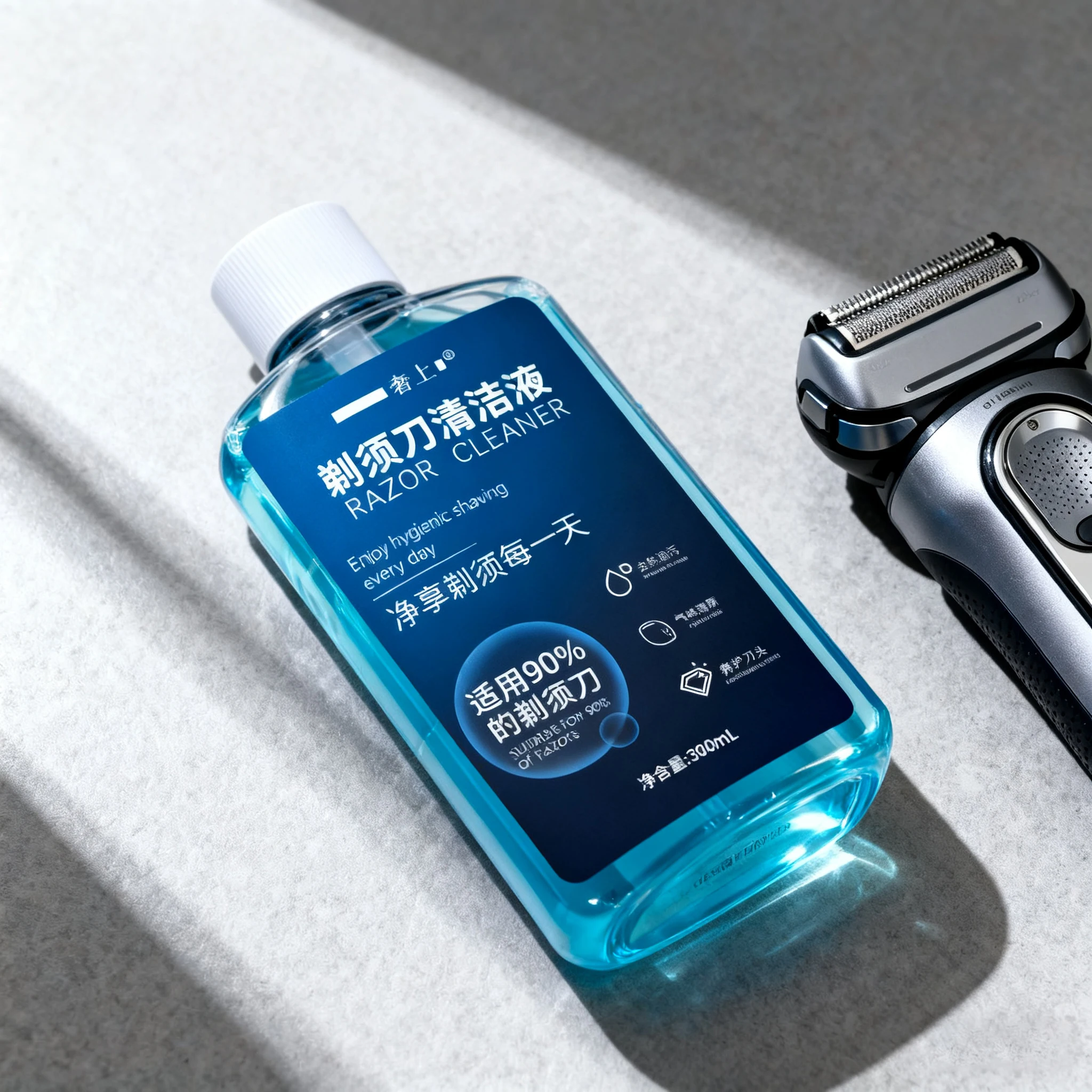 YUNCHi ماكينة حلاقة تنظيف سائل تجديد خرطوشة تنظيف جلثة قصيرة قبالة رأس ماكينة الحلاقة 300 مل
