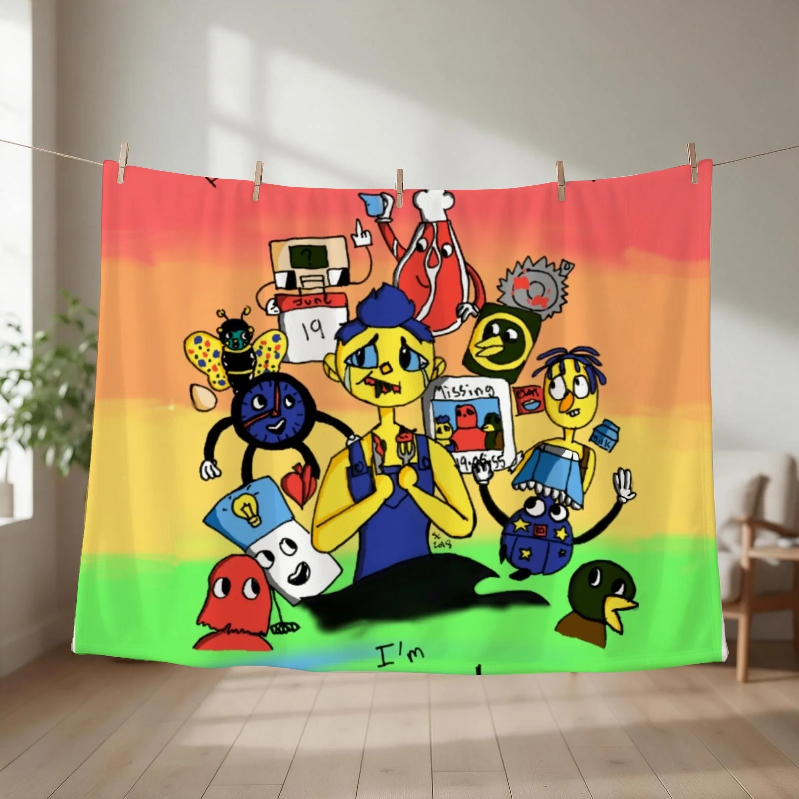 Dont hug me. I'm scared Throw Blanket couch cozy soft plush fuzzy picnic outdoor blanket