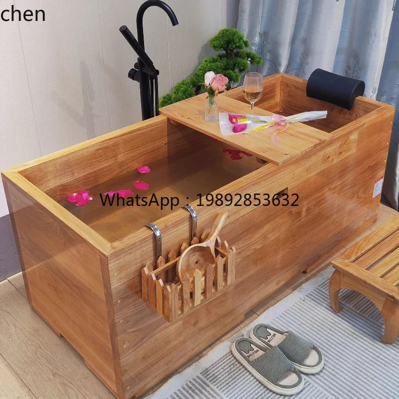 Z2-28  Clubhouse Oak Barrel Household Solid Wood Bathtub Wooden Bath Barrel Beauty Salon Bath Barrel