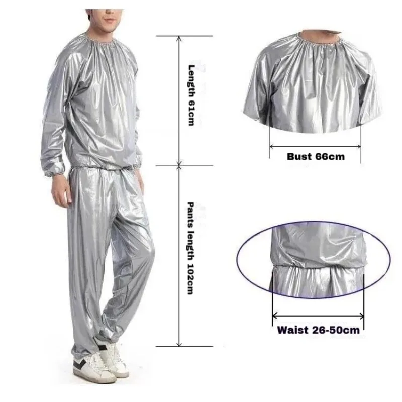 Sweating Clothes Large Size Sauna Clothes Men Women High-density Fabric Sets Fat Burning Heating Reduction Weight Loss Clothes