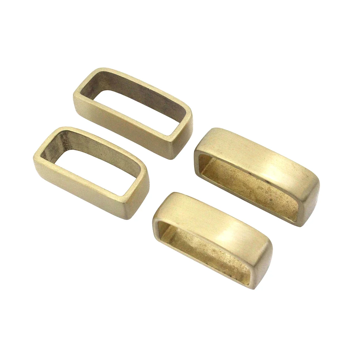 2pcs Brass Belt Keeper Dee Ring Belt Strap Loop Ring Buckle Parts for Leather Craft Bag Strap Belt 35mm 40mm