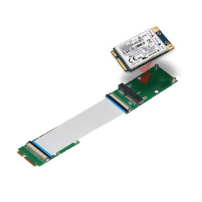 Nuovo Mini PCIe a Mini PCIe Mini pci-e Extender scheda di rete FPC Extend SSD Extend Extender Extension Adapter