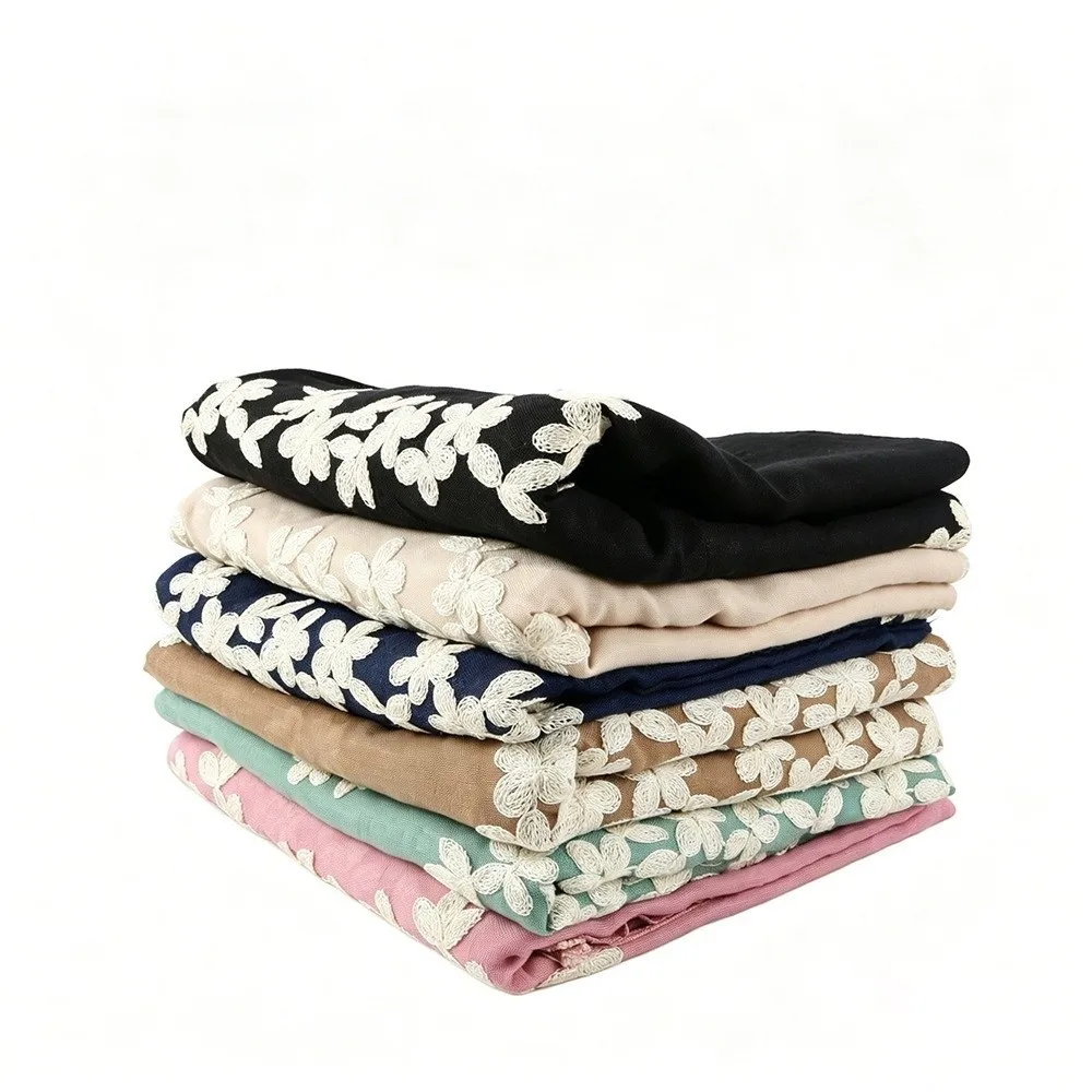 hijab-bordado-com-padrao-floral-leve-e-respiravel-tecido-fino-com-bordas-macias-foulard-Etnico-longo-para-uso-diario
