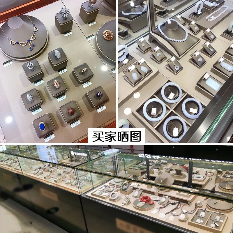 

Jewelry Display Props Necklace Jewelry PU Show Support Ring Bracelet Pendant Showing Stand Ring Bracelet Organizers