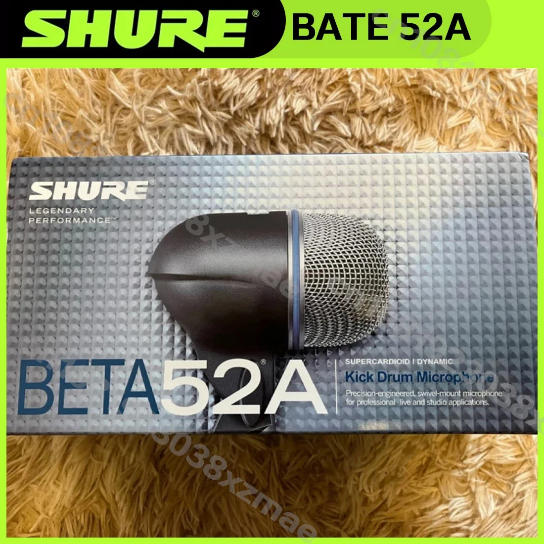 Shure BETA52A Professional Kick Drum Bass Instrument Microphone Stage Performance Live Recording Dynamic Microphone