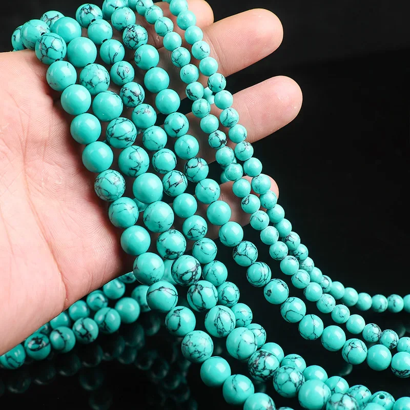 

Natural Stone Green Turquoise Beads 2/3/4/mm Round Smooth Beads For Jewelry Making DIY Earrings Bracelet Necklace Accessories