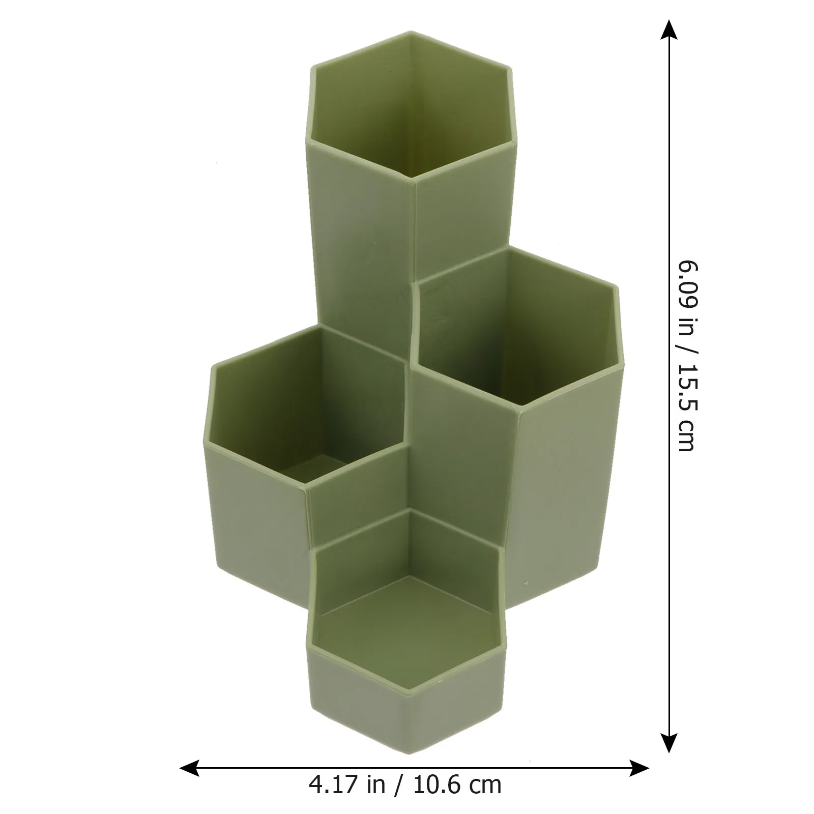 1Pcs Hexagon Plastic Organizer Box Multifunctional Desktop Stationery Holder Cosmetics Case Face Cream Lipstick Eyebrow Pencil