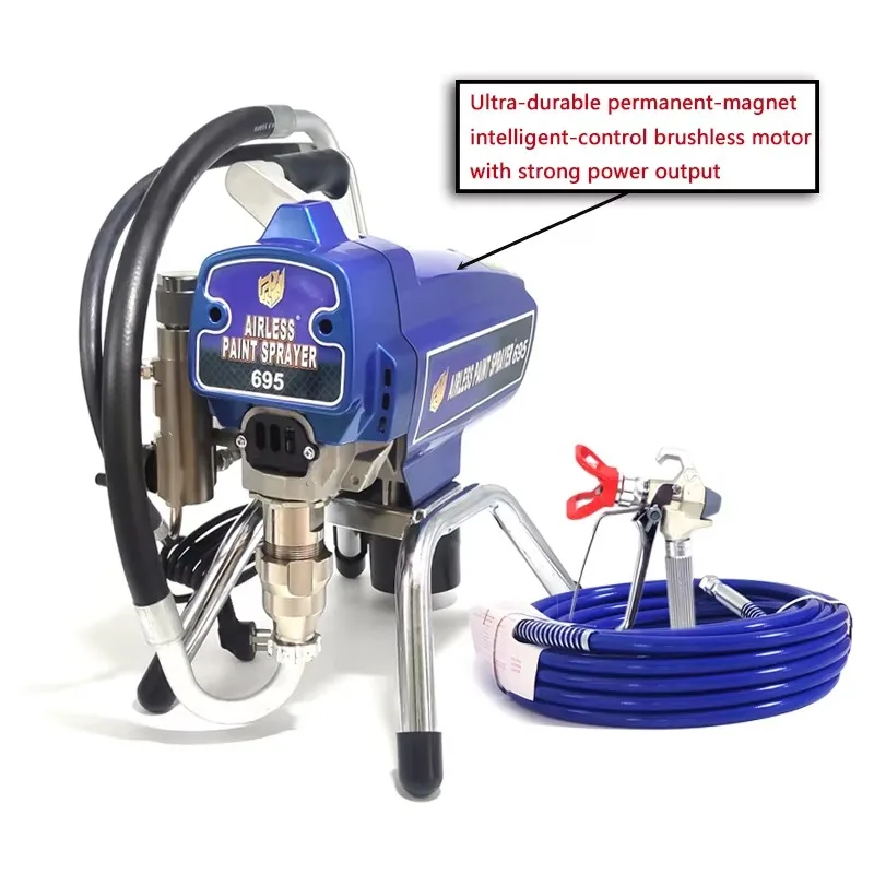 Multiple Models 220v 50Hz 395 495 595 695 1095 Professional Airless Paint Sprayer with Piston Pump Model Spray Paint