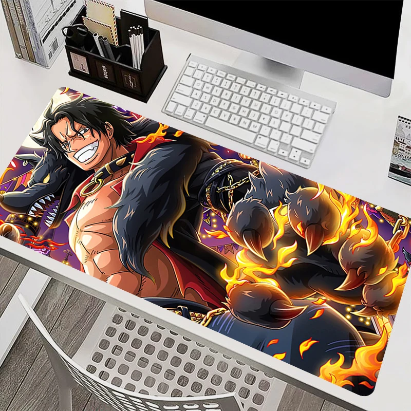 

Mousepad One Piece Portgas·D· Ace Laptop Office Cabinet Keyboard Pad PC Desk Mat Large HD Mouse Pad Non-slip Rubber Extended Pad