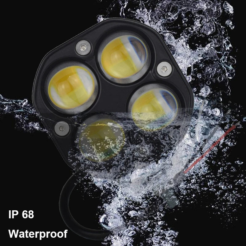 LED-Licht 40W Auto-Scheinwerfer Zweifarbige Motorrad-Spotlights Linse Für LKW ATV UTV Offroad 4x4 Jeep 12V 24V 3 Zoll Nebelscheinwerfer – Detail 9