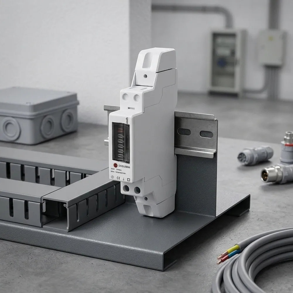 AC Energy Meter DDSU5886 with Mechanical Counter for Stable Long-Term Operation Rail Mountable 220V 5(80) 1 Accuracy