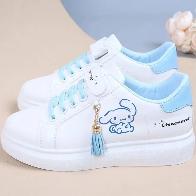 Sanrio Kawaii Kuromi Cinnamoroll Children Shoes Girls Heart Cute Anime My Melody Sneakers Soft Bottom Anti-Slip Gift for Kids