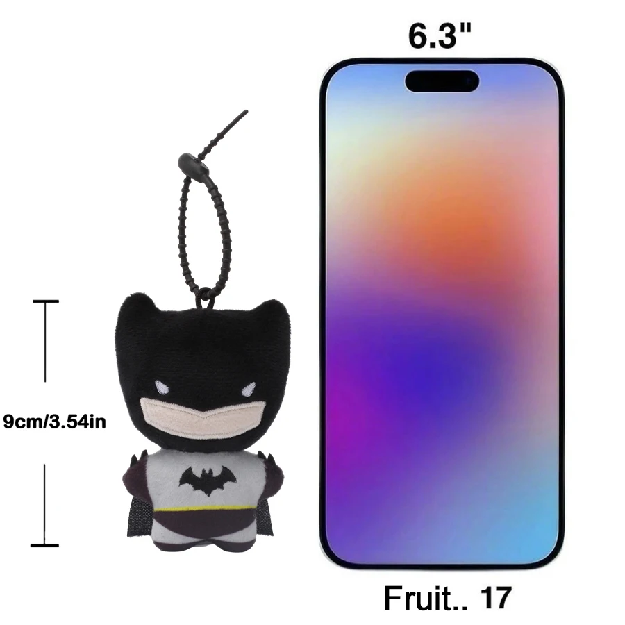 9cm Batman Superman Plush Keychain DC Justice League 9cm Harley Quinn Joker Cute Cartoon Movie Dolls Creative Christmas Gifts - view 6