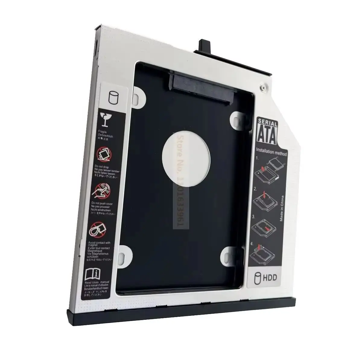 Painel de moldura de 9,5 mm para 2º disco rígido HDD, suporte de baía óptica para Lenovo ThinkPad T400 T420si x200 T410s T420s T430s x220 x230