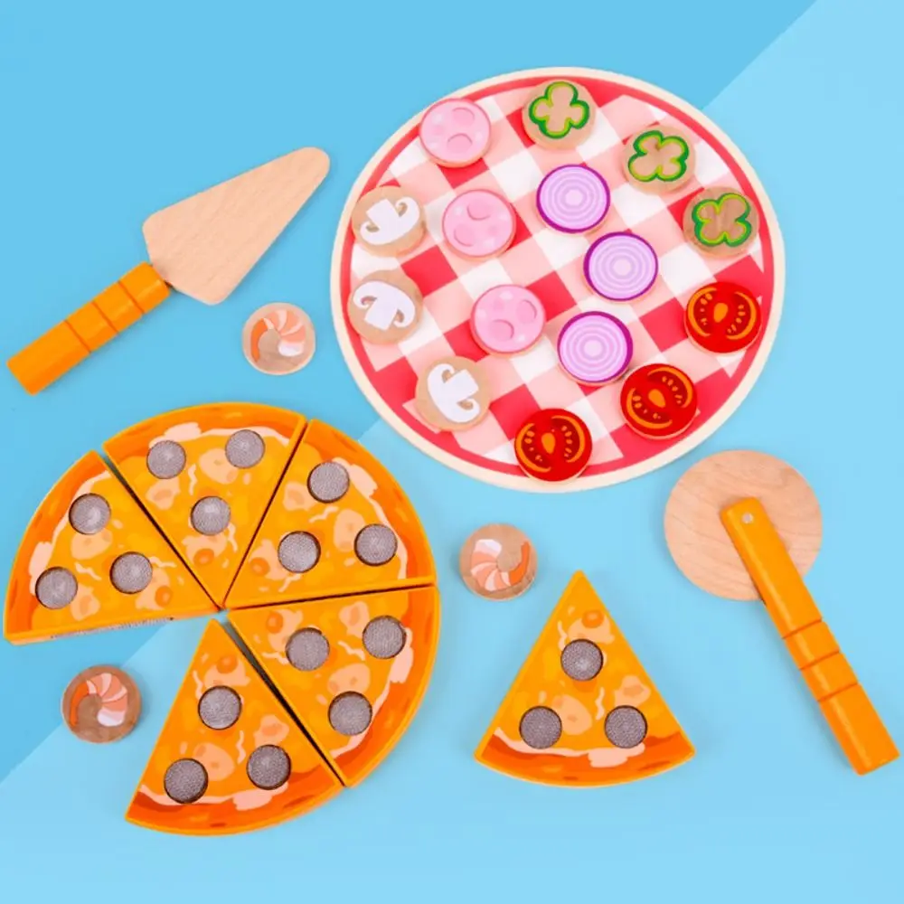 Simulation Pizza Pretend Play Toy Interactive Cognitive Dramatic Food Pizza Toys Exquisite Montessori Cookie Play Food Set