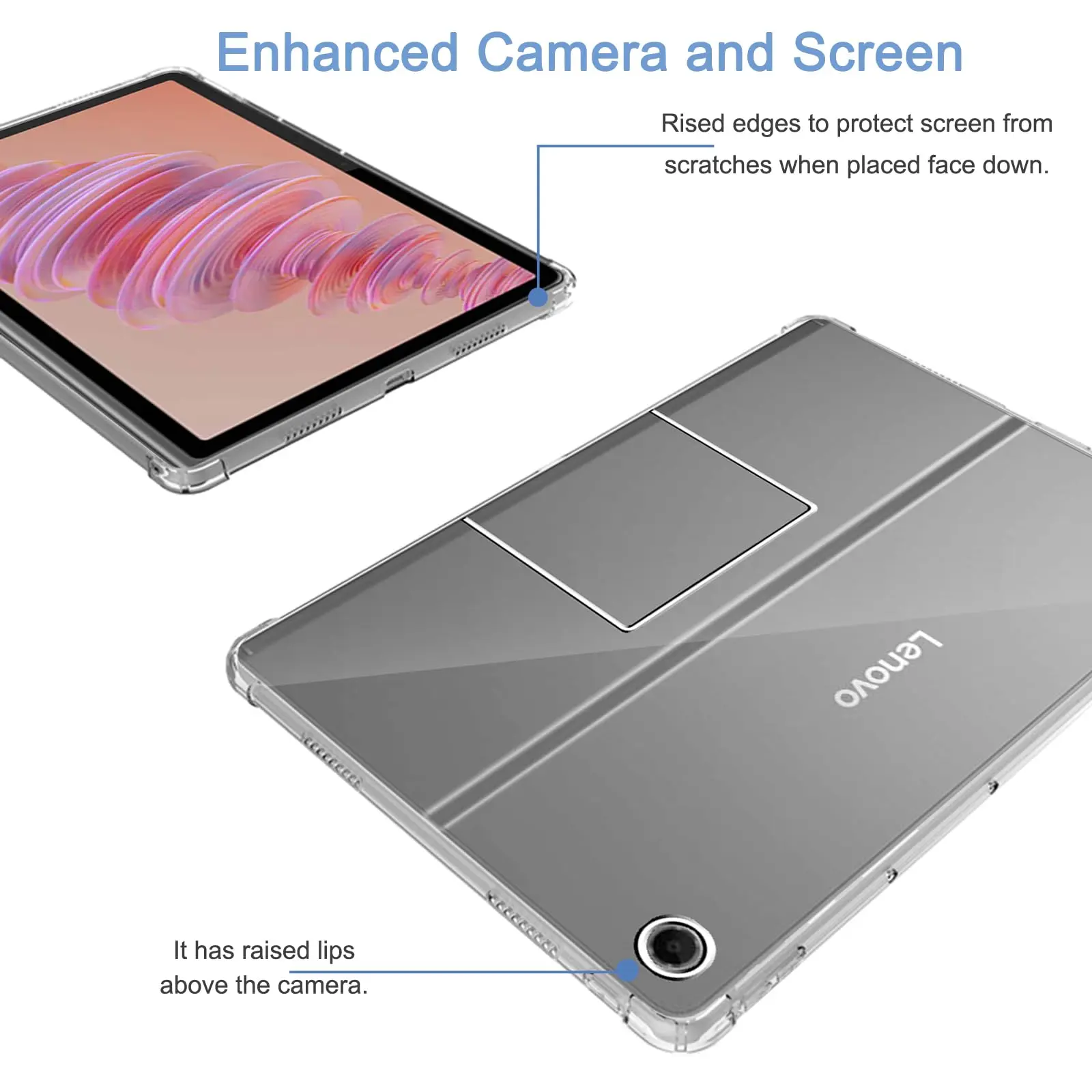 Lenovo Tab Plus 11.5"용 케이스 2024 Lenovo XiaoxinPad Studio용 강화된 모서리 보호 기능이 있는 유연한 TPU 실리콘 범퍼