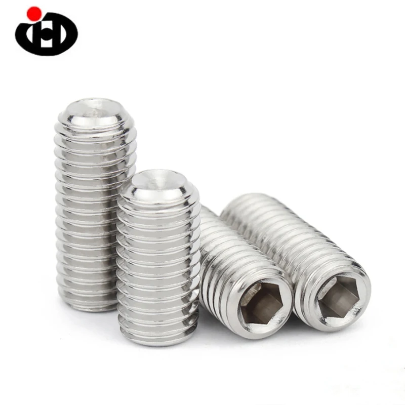 20/50/100Pcs Hot Sale DIN916 Stainless Steel Hex Socket Set Screws M2 M2.5 M3 M4 M5 M6