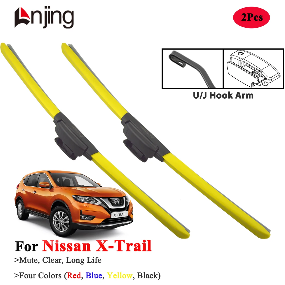 

LNJING Colorful Wiper Blades For Nissan X Trail T30 T31 T32 T33 2001-Now