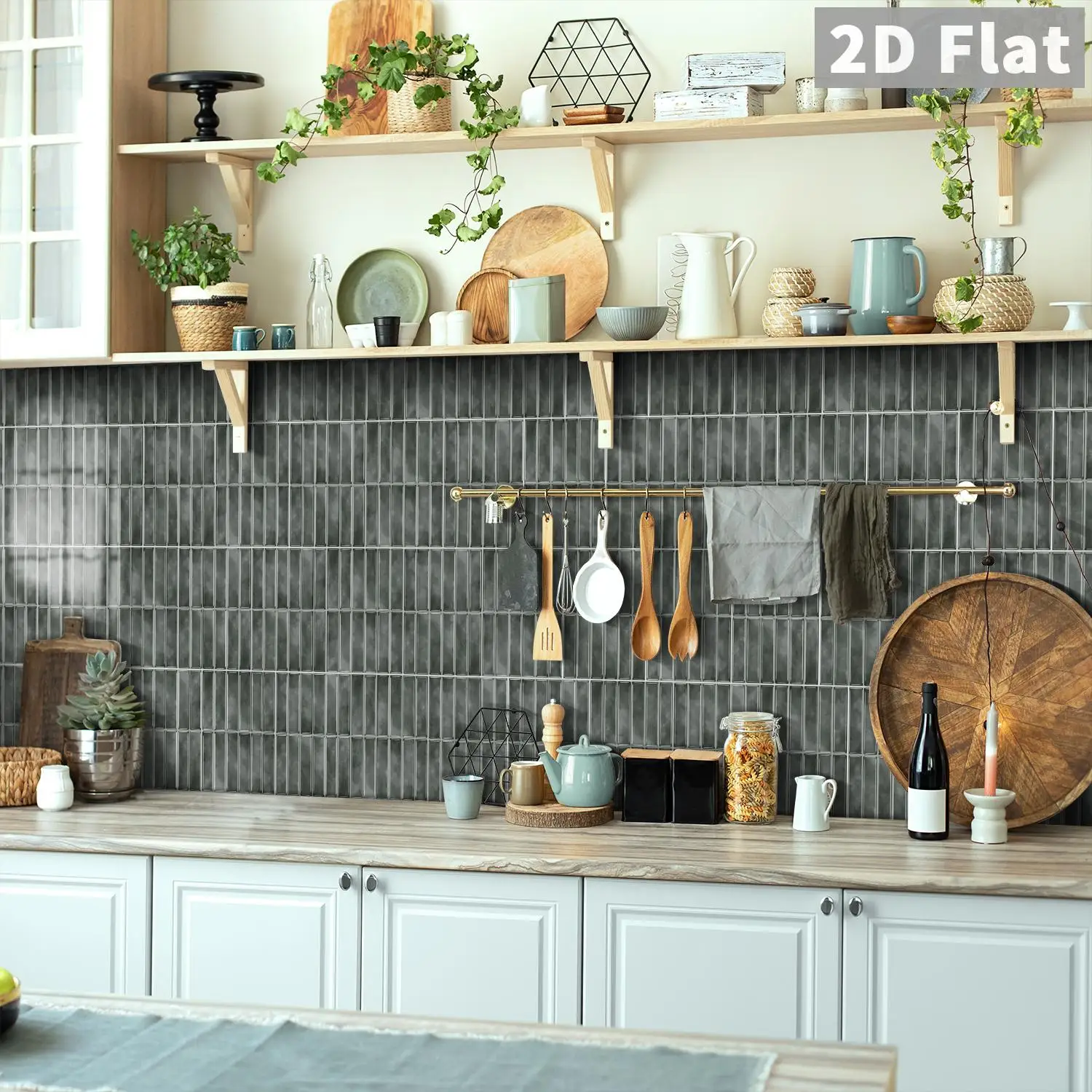 

14 шт. самоклеящиеся наклейки на стену из плитки — отклеивайте и приклеить к кухонному фартуке, просто в установке, классический полосатый дизайн