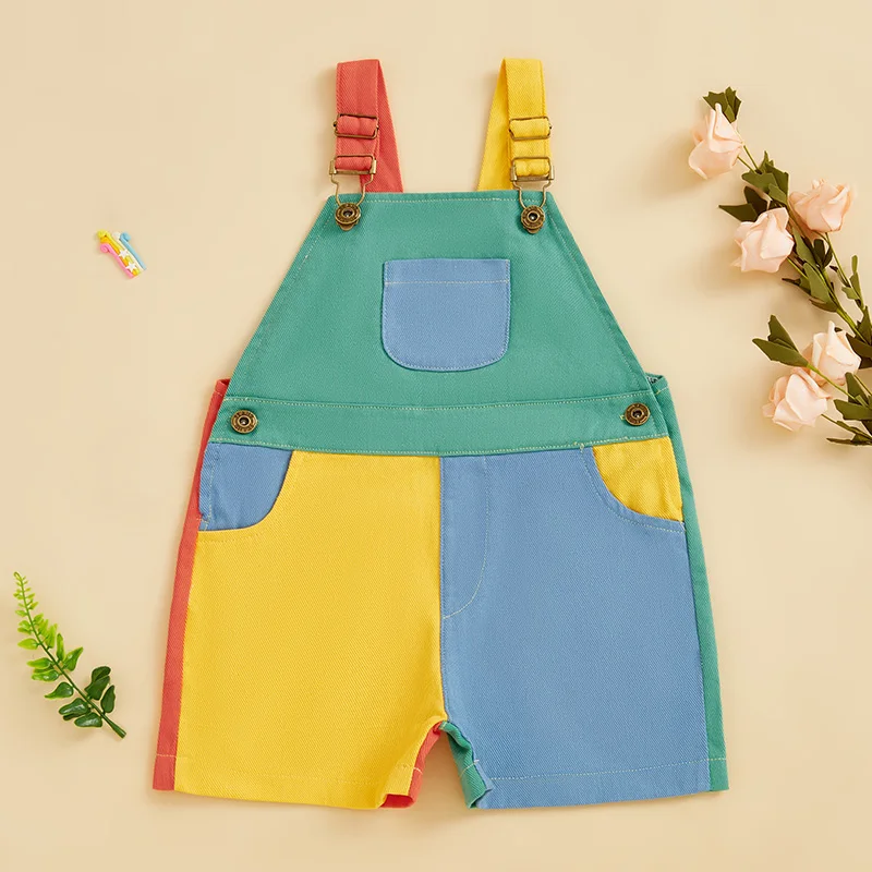 Contrast Baby Overalls 3