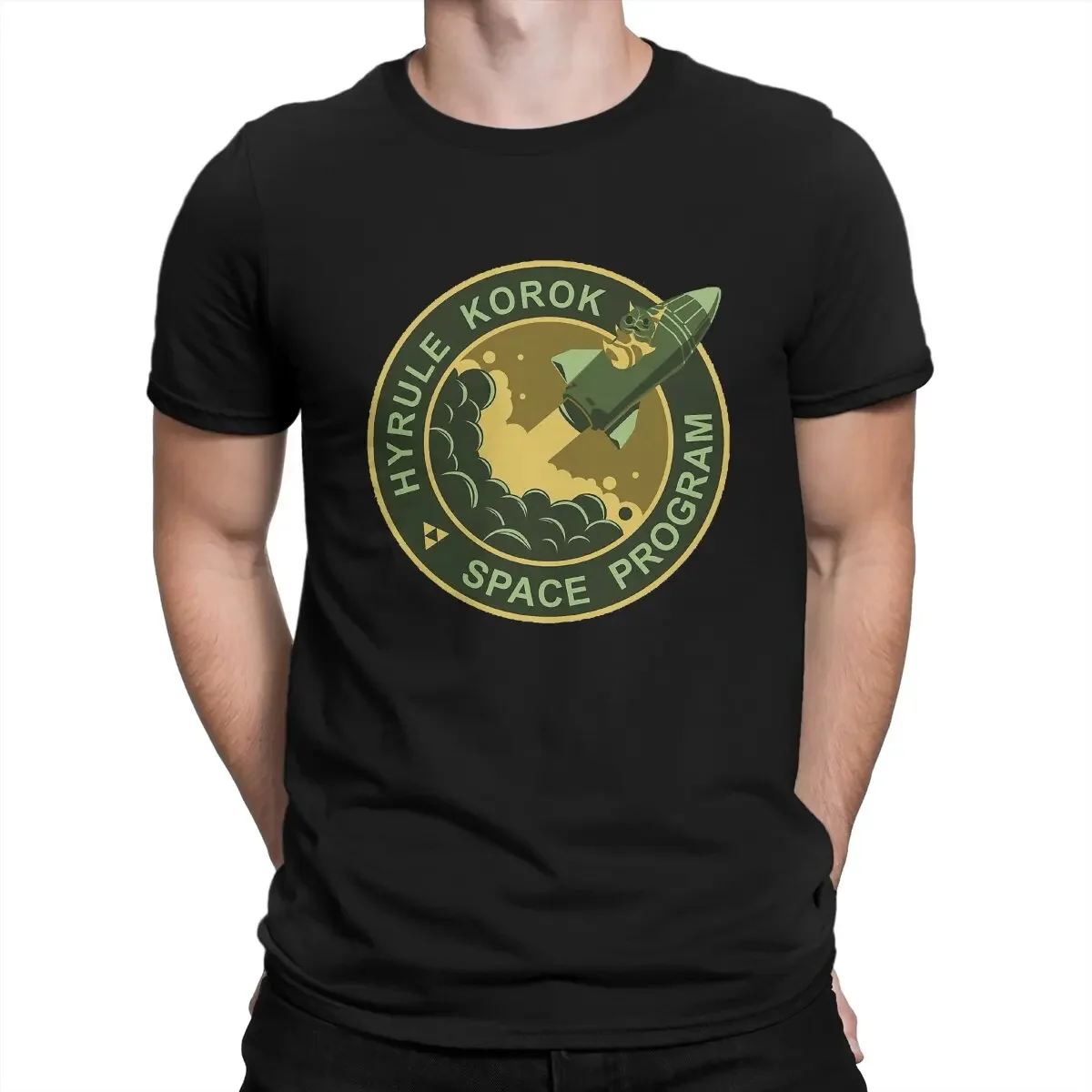 Camiseta de ocio Korok Space Program para hombre, Camiseta de algodón 100% con cuello redondo, camiseta de manga corta Z-Zelda, ropa fresca Vintage