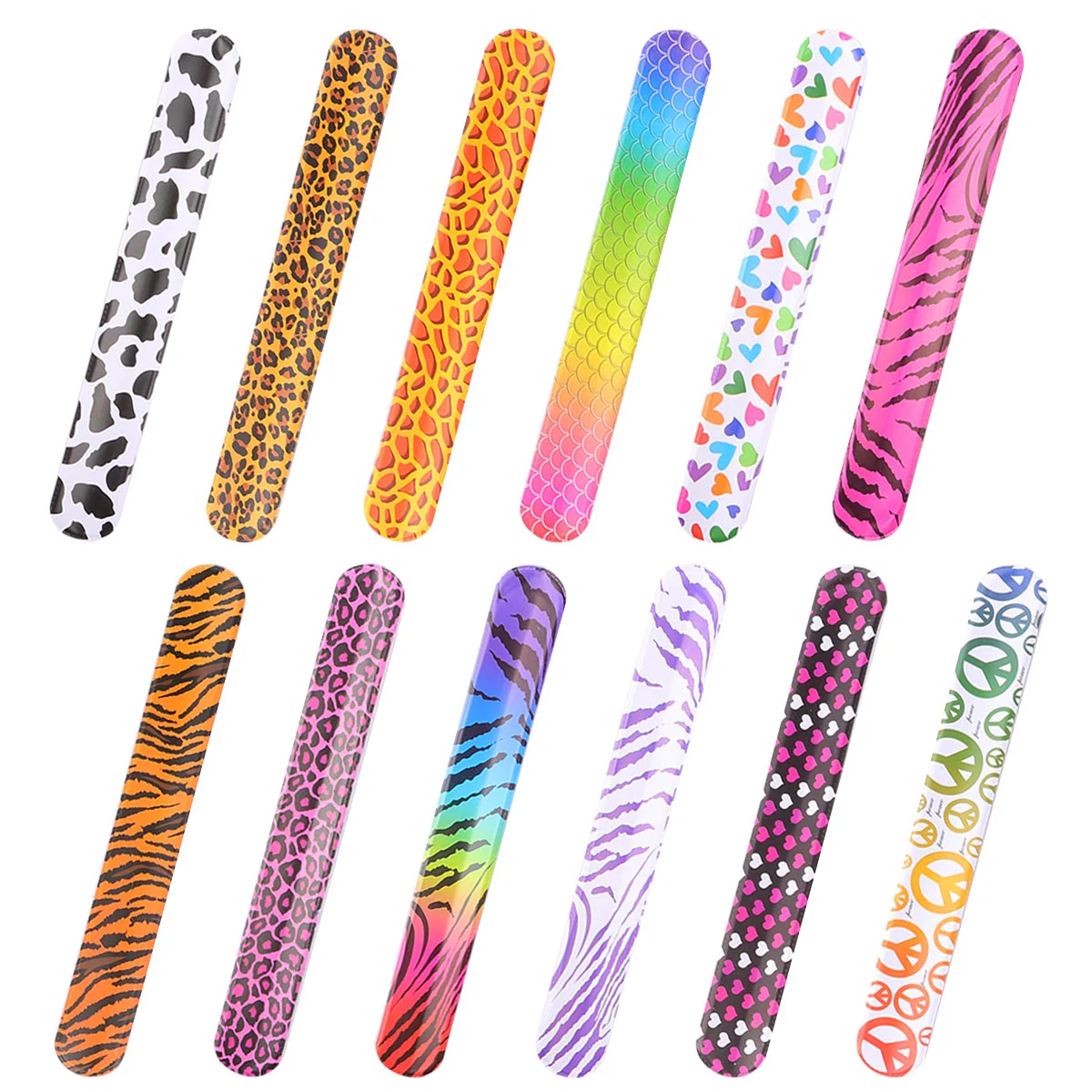 45 PCS Papa Circle Bracelets Party Favors Wrist Strap Wristband Animal Slap Child