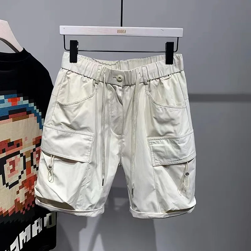 Vêtements de travail multi-poches pour hommes, pur coton, shorts décontractés pour jeunes, mode de rue d'été, shorts droits