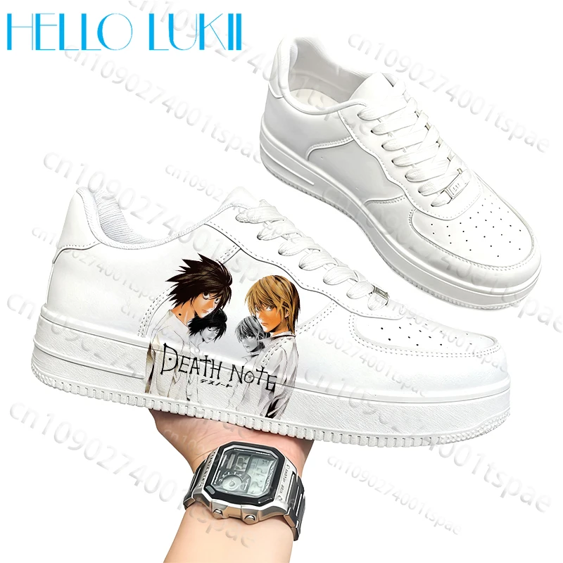 

2025 Christmas Gift DEATH NOTE Anime Waterproof leather Adult shoes man woman PU leather Lightweight Shoes