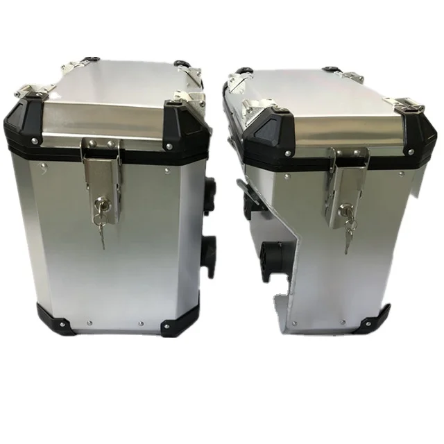 TOP GRADE ALUMINUM PANNIERS SIDE CASE REAR LEFT AND RIGHT SIDE PANNIERS FOR TRI UMPH TIGER 800/800XC/800XCX