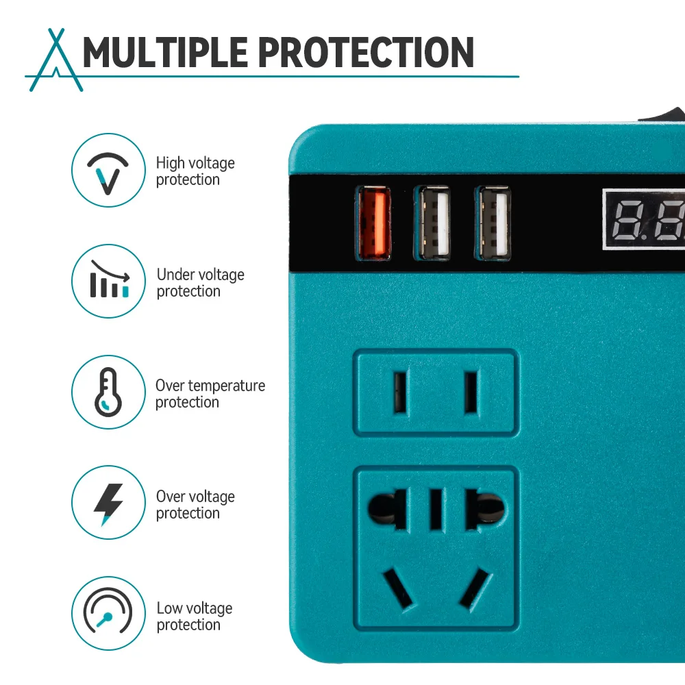 DC 18V To 220V 120W Power Inverter Inverter Adapter Power Supply Inverter For Home Appliances For Makita 18V Battery