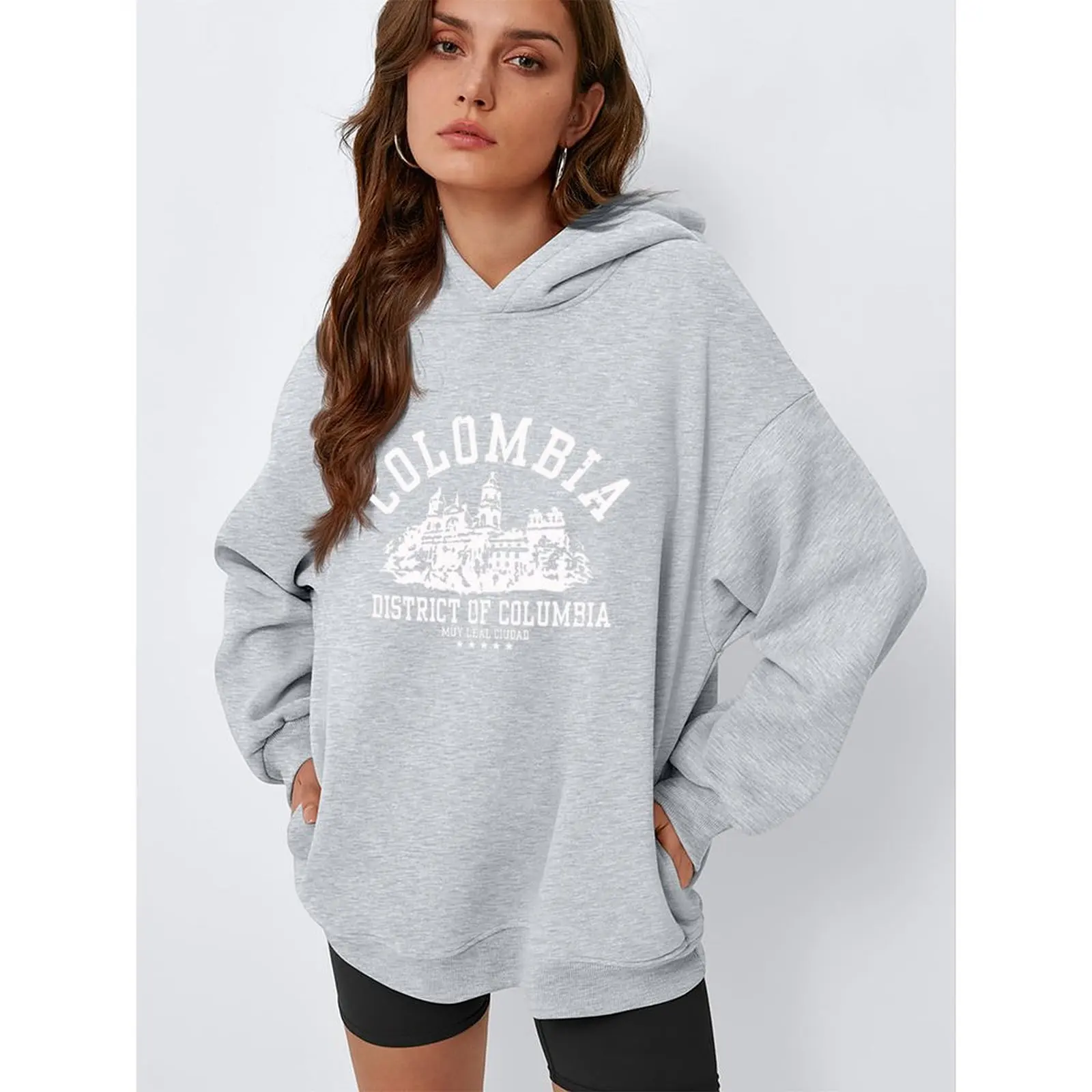 

Casual Pullover Women Hoodie Polyester Long Sleeve Regular Length Stylish Design Women Hoodies For Vacation Holiday