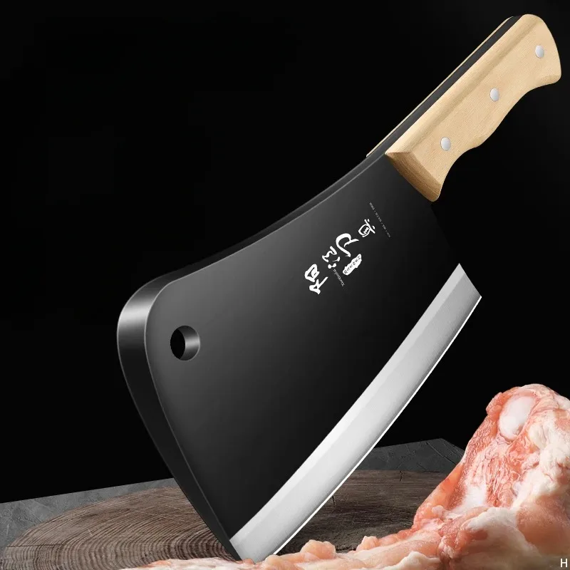 Thickened and weighted bone chopping knife, special knife for hard bones, kitchen knife