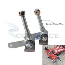 Karting 15mm/17mm Front Wheel Stub Axle Strut Steering Knuckle Spindle Fit For 110cc 125cc 168 200F Go Kart Quad ATV Buggy Parts