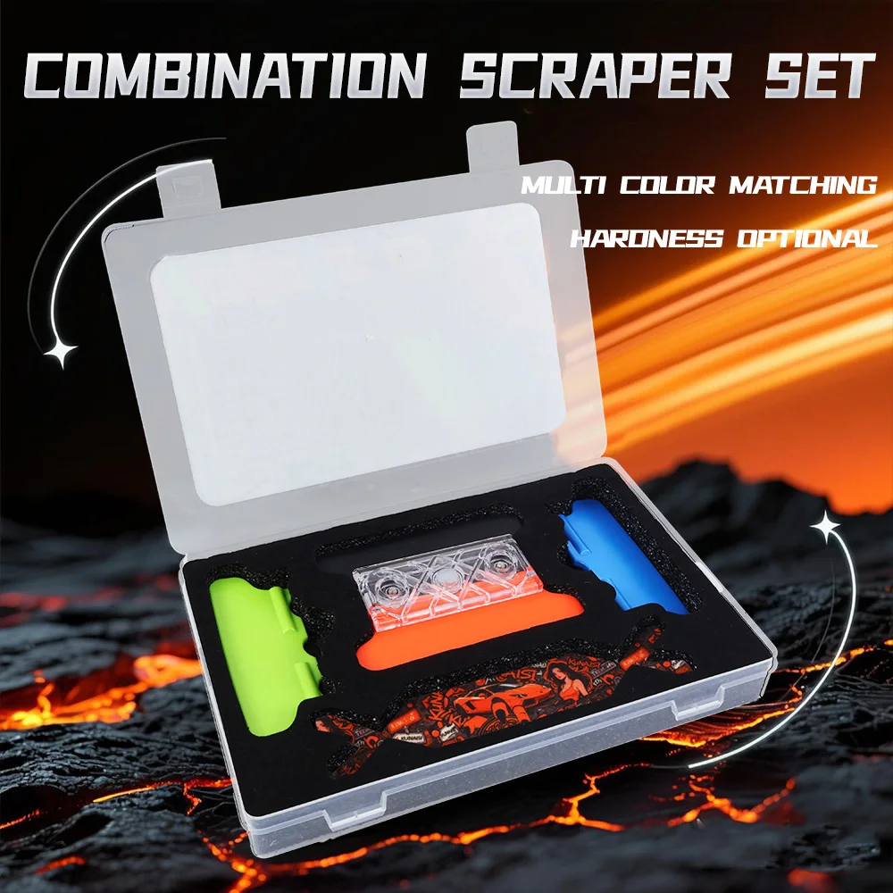 KUNAISI Magnetic Vinyl Wrap Squeegee Tool with Case - Medium Hardness for Car Wrap, Window Tint & Wallpaper Installation