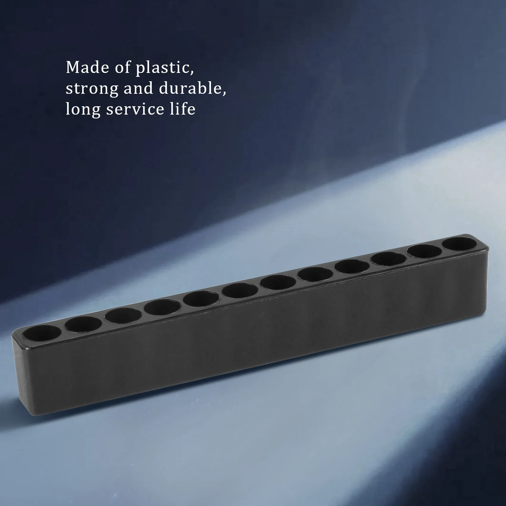 Best 10pcs 12-Hole Screwdriver Bit Holder Box Block Black For Six Angle 6.35mm Handle